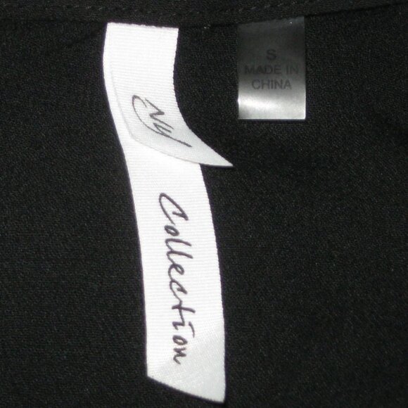 NY Collection Long Open Vest Black Small NWT - Picture 6 of 7